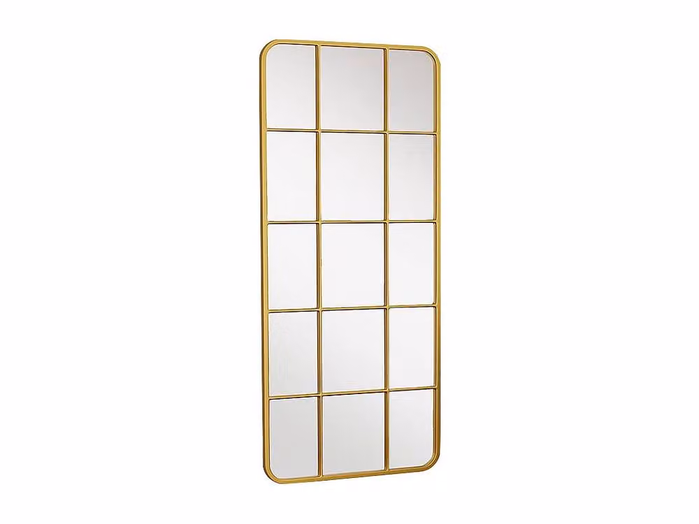 Vente-unique SCIARA Metal Window Mirror in Gold, W: 60 cm, H: 140 cm – 2