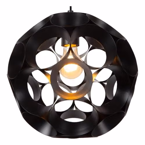 Lucide Hannelore Pendant Light, Black, Diameter: 30 cm – 3