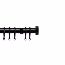New Edge Blinds Black Metal Straight Curtain Pole