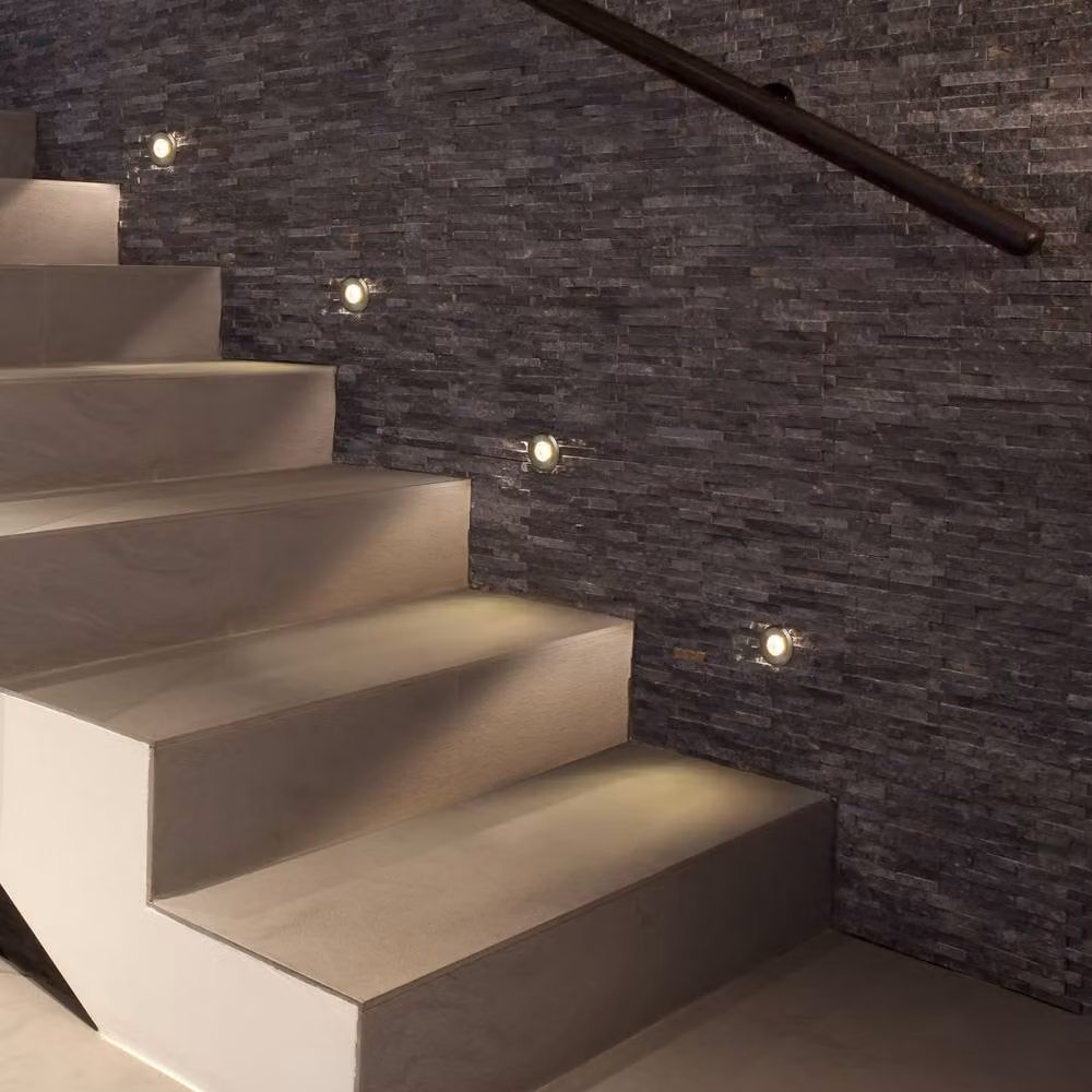 Netlighting Senya 40mm LED Outdoor Recessed Ground Light in Silver Aluminium with Warm White Light and IP65 Protection – 2