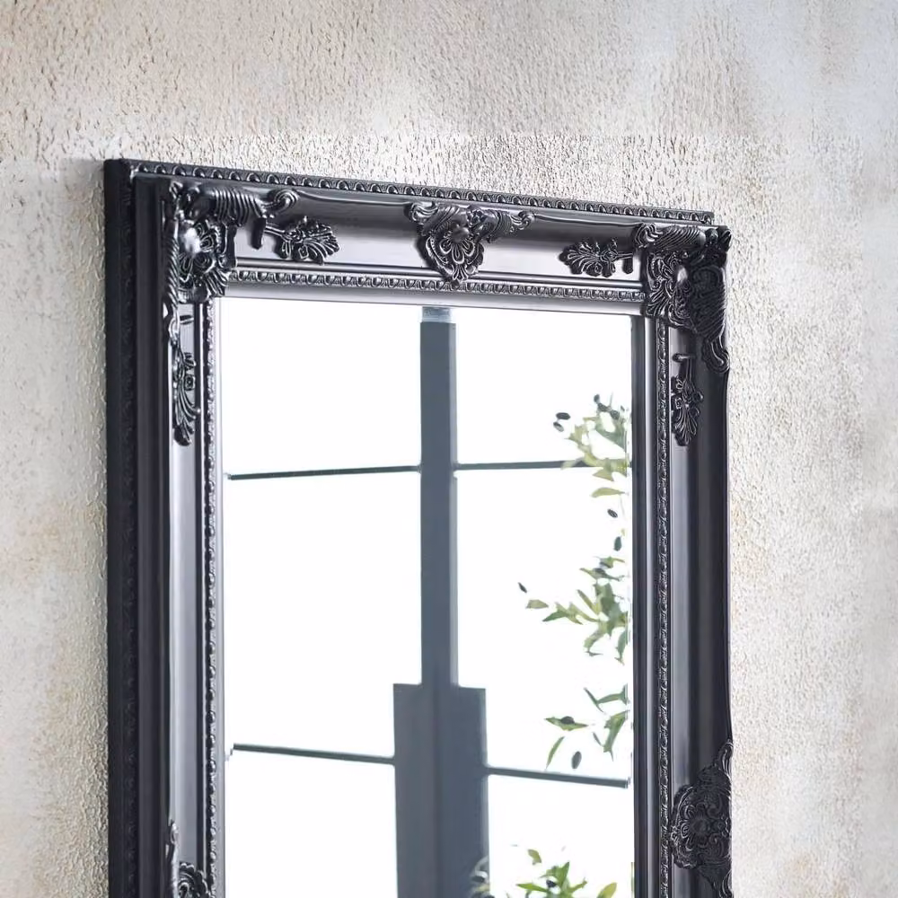 Cheshire Lumière Black Freestanding Rectangular Lean-To Dress Mirror – 4