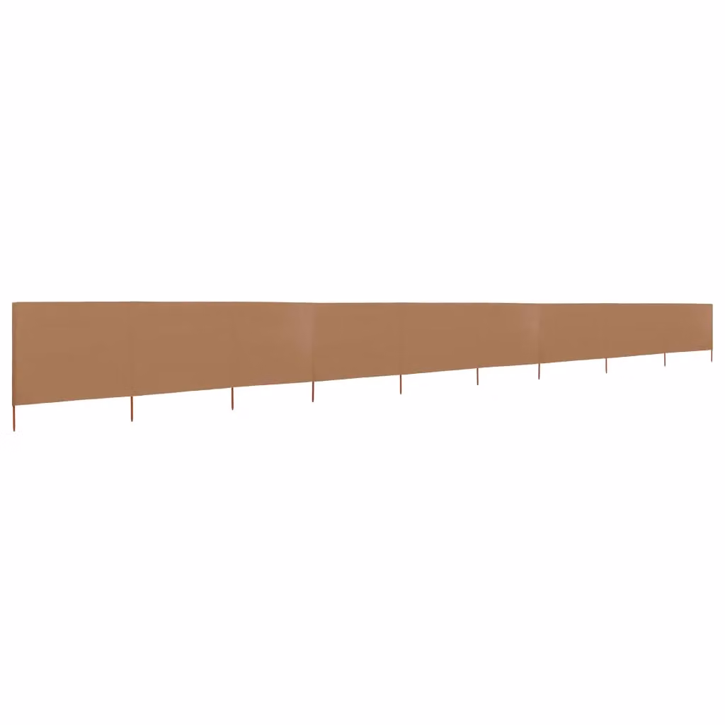 Berkfield Home 9-Panel Fabric Wind Screen, Beige, W: 1200 cm, H: 120 cm – 2