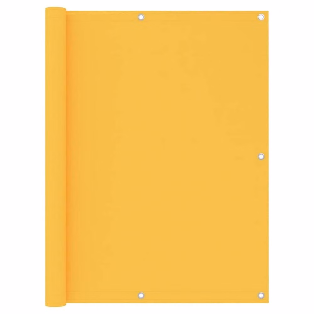 Berkfield Home Modern Balcony Screen in Yellow Oxford Fabric, W: 120 cm, H: 500 cm