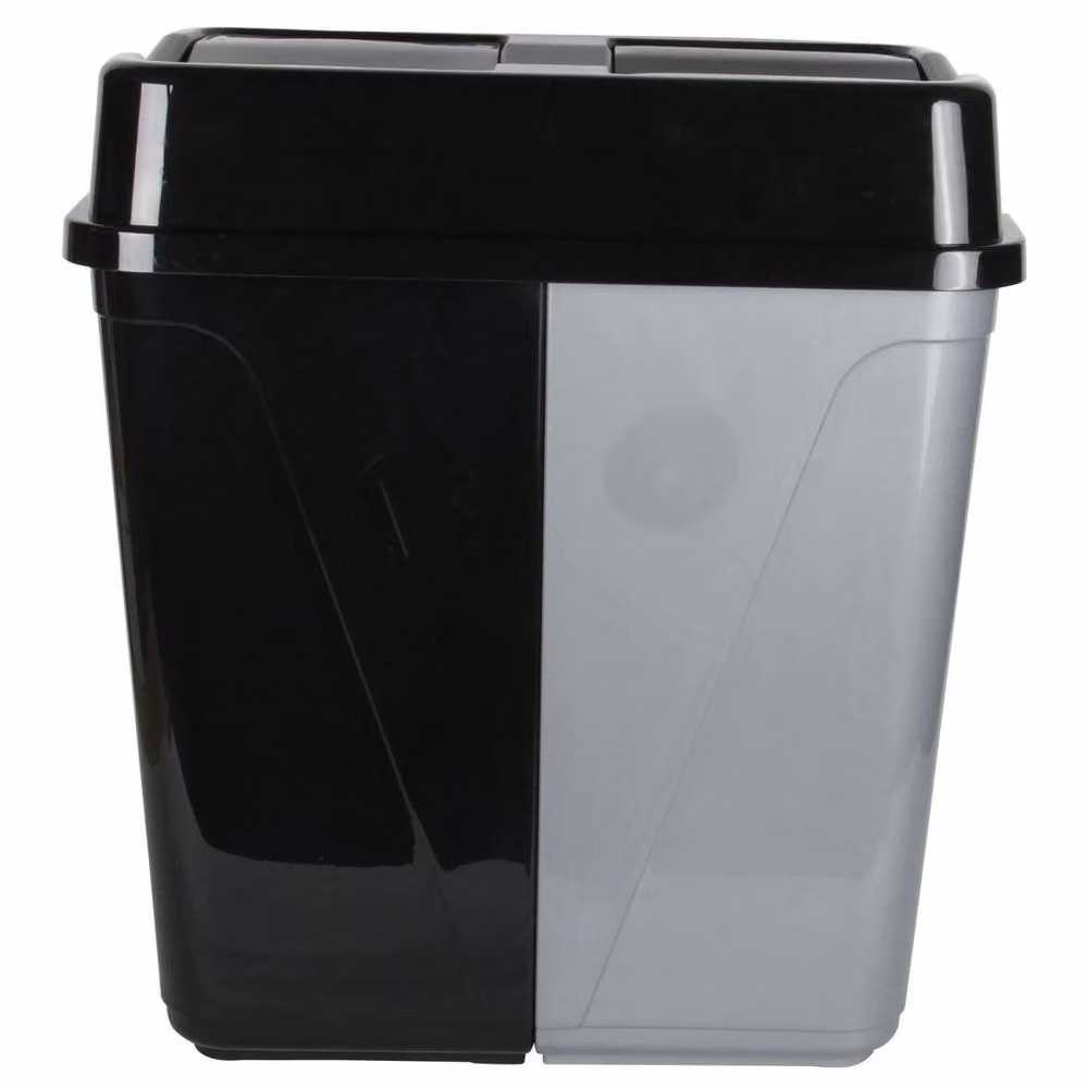 SPETLEK Double Bin with Flip Lid in Black and Grey – 3