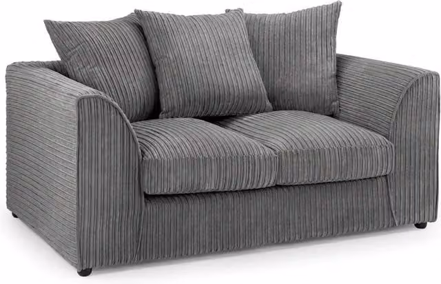 Sofa Scene Ltd Chicago Jumbo Cord 2 Seater Grey Sofa