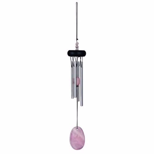 Woodstock Chimes Precious Stones Wind Chime in Pink, Black and Silver
