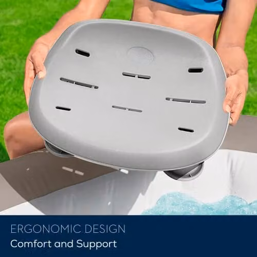 Bestway Lay-Z-Spa Adjustable Universal Hot Tub Seat Accessory, Grey – 2