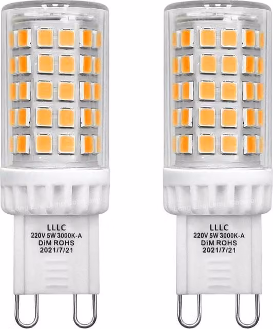 SPETLEK Dimmable Energy Saving Warm White Light Bulbs, 2 Pack, White