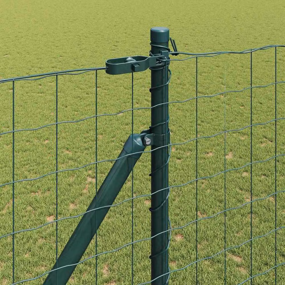 Berkfield Home Euro Fence with 7 Spike Posts, Green Galvanised Steel, 1.5 x 10 m – 3