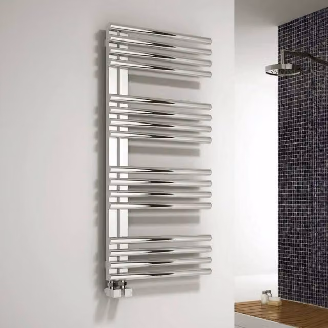 Bathroom Kingdom Adora Stainless Steel Designer Heated Towel Rail, Silver, W: 50 cm, H: 80 cm – 2