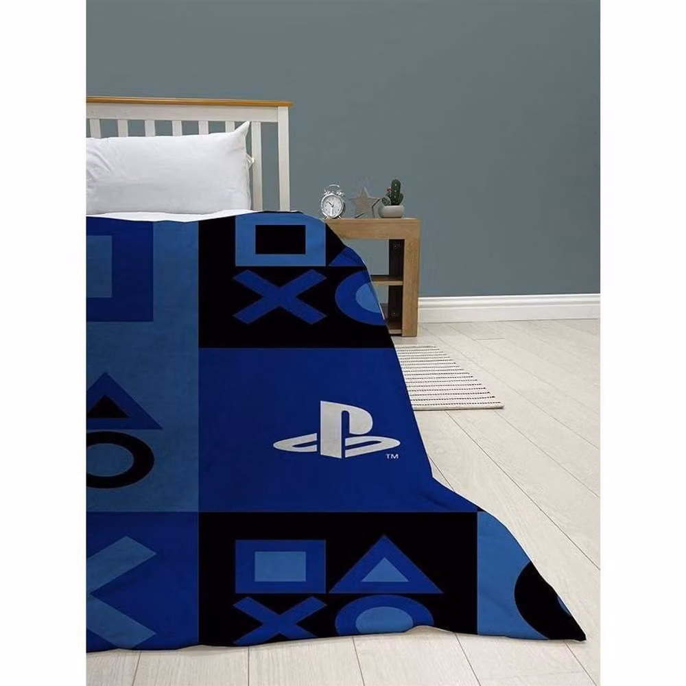 Playstation Fleece Icons Blanket in Royal Blue, Crib Size – 3