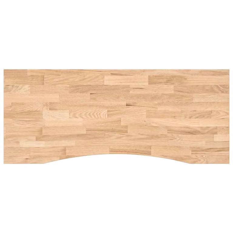 Berkfield Home Rectangular Untreated Solid Oak Desk Top, Brown, W: 120 cm, D: 60 cm, H: 2.5 cm