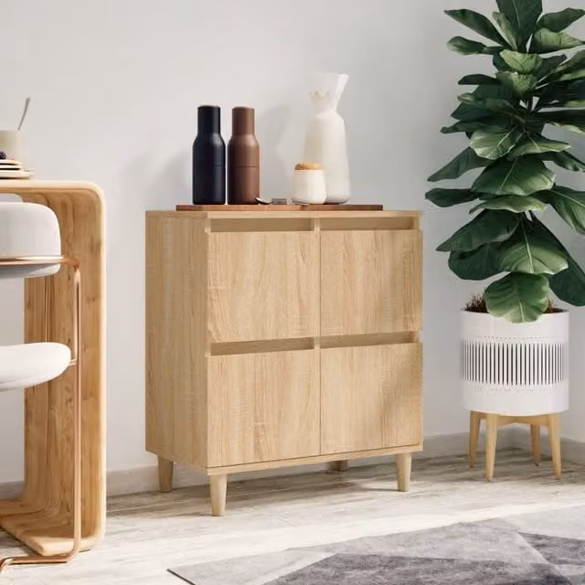Berkfield Home Sonoma Oak Sideboard in Brown, W/D/H: 60 x 35 x 70 cm – 1