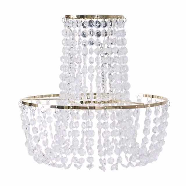 ValueLights Tegan Jewel Droplet Ceiling Pendant Light Shade in Gold/Brass