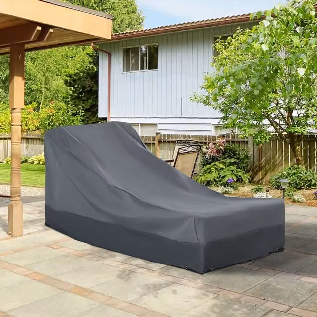 Outsunny Water Repellent Corner Sofa Protective Cover, Grey, W/D/H: 200 x 86 x 82 cm