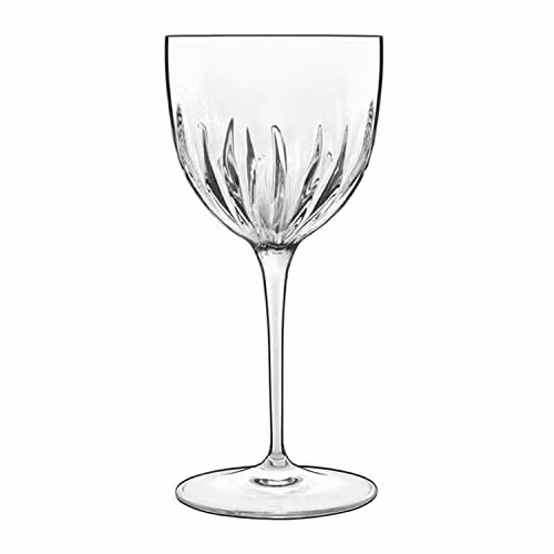 Luigi Bormioli Mixology Nick and Nora Sherry Wine Glasses, 6 Pack, Silver and Transparent – 1