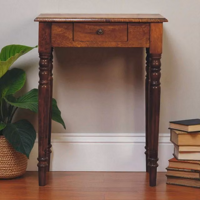 Artisan Furniture Vintage Mango Wood Writing Desk in Brown