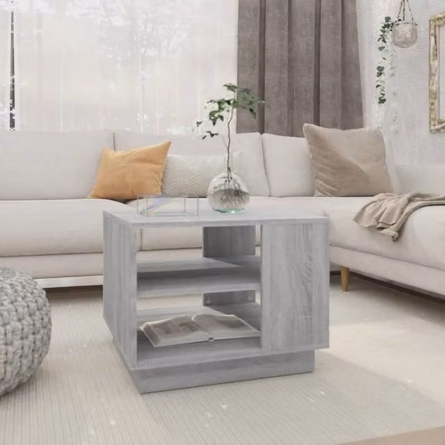 Berkfield Home Grey Sonoma Coffee Table, W/D/H: 55 x 55 x 43 cm – 1