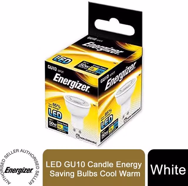 Energizer GU10 LED Energy Saving Reflector Bulbs, Warm White, Dimmable