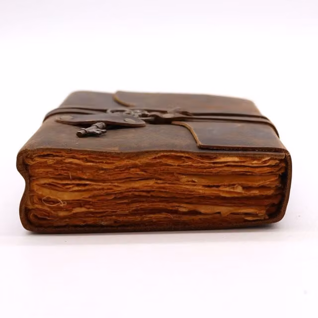 KDMK Maroon Oiled Leather Hardcover Blank Notebook with 200 Pages