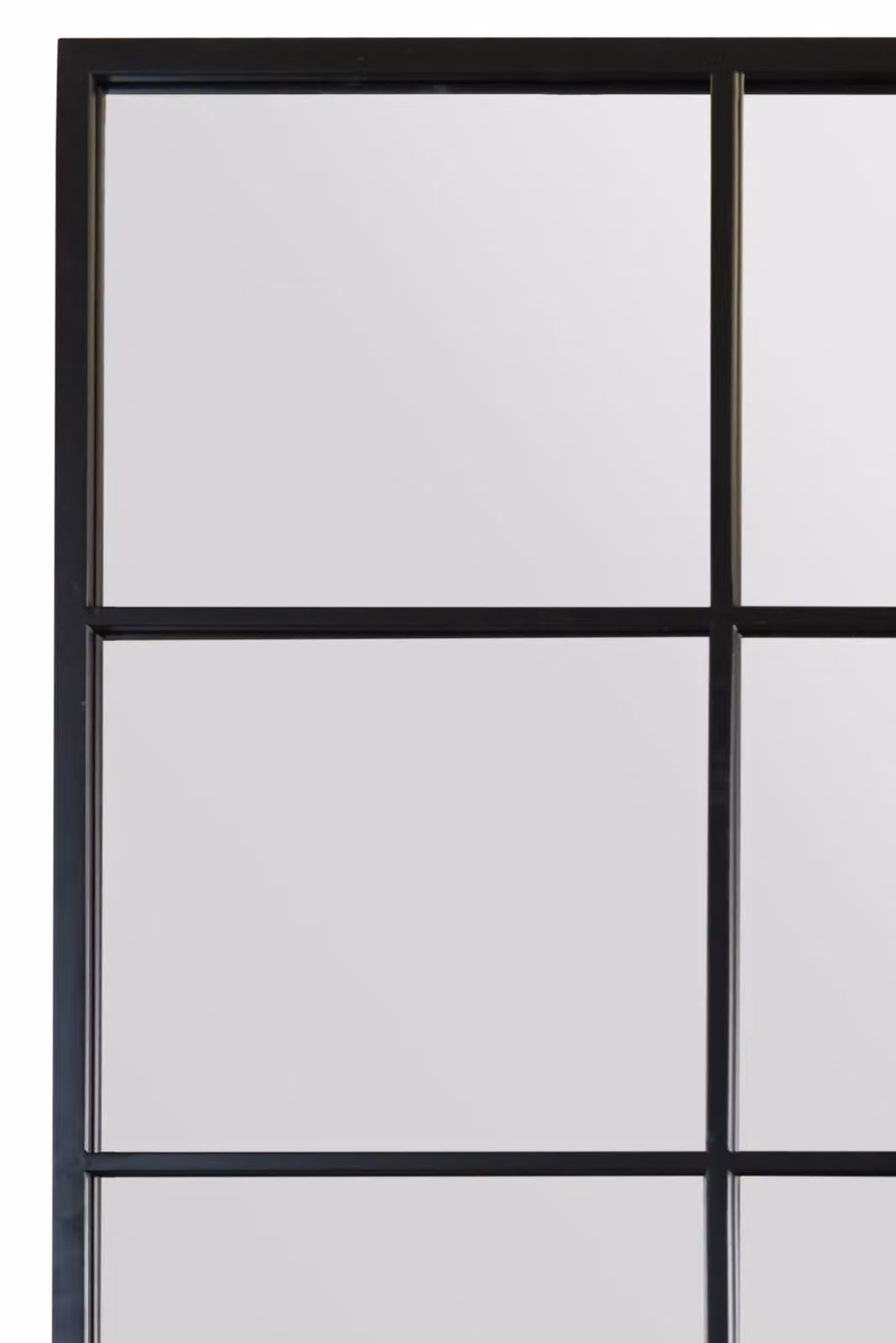 MirrorOutlet The Fenestra Black Modern Window Leaner / Wall Mirror, H: 200 cm, W: 120 cm – 2