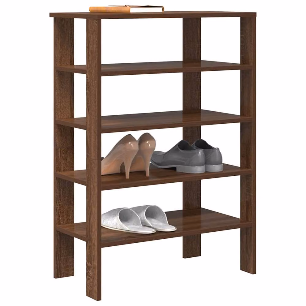 Berkfield Home Oak Shoe Rack in Brown, W/D/H: 61 x 32 x 87.5 cm – 2