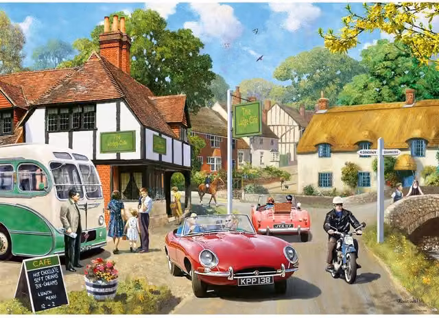 Leisure Days No.12 Roadside Stop 1000 Piece Jigsaw Puzzle in Yellow and Multicolour