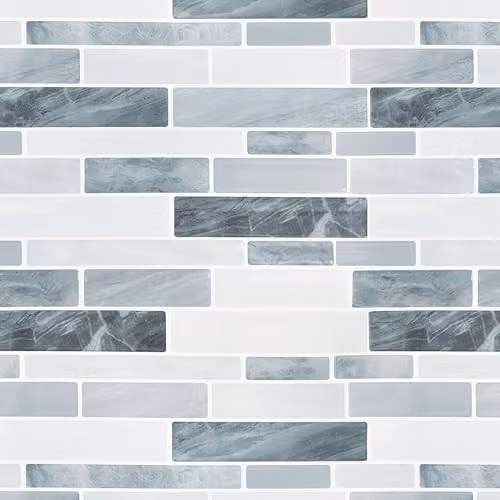 Arthouse Grey Stone Look Glossy Wall Tiles, 5 Tiles Per Pack, W/H: 30.5 x 30.5 cm – 1