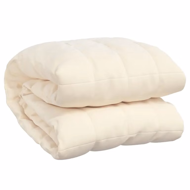 Berkfield Home Weighted Blanket in Beige, W/D/H: 135 x 200 cm, 6 kg