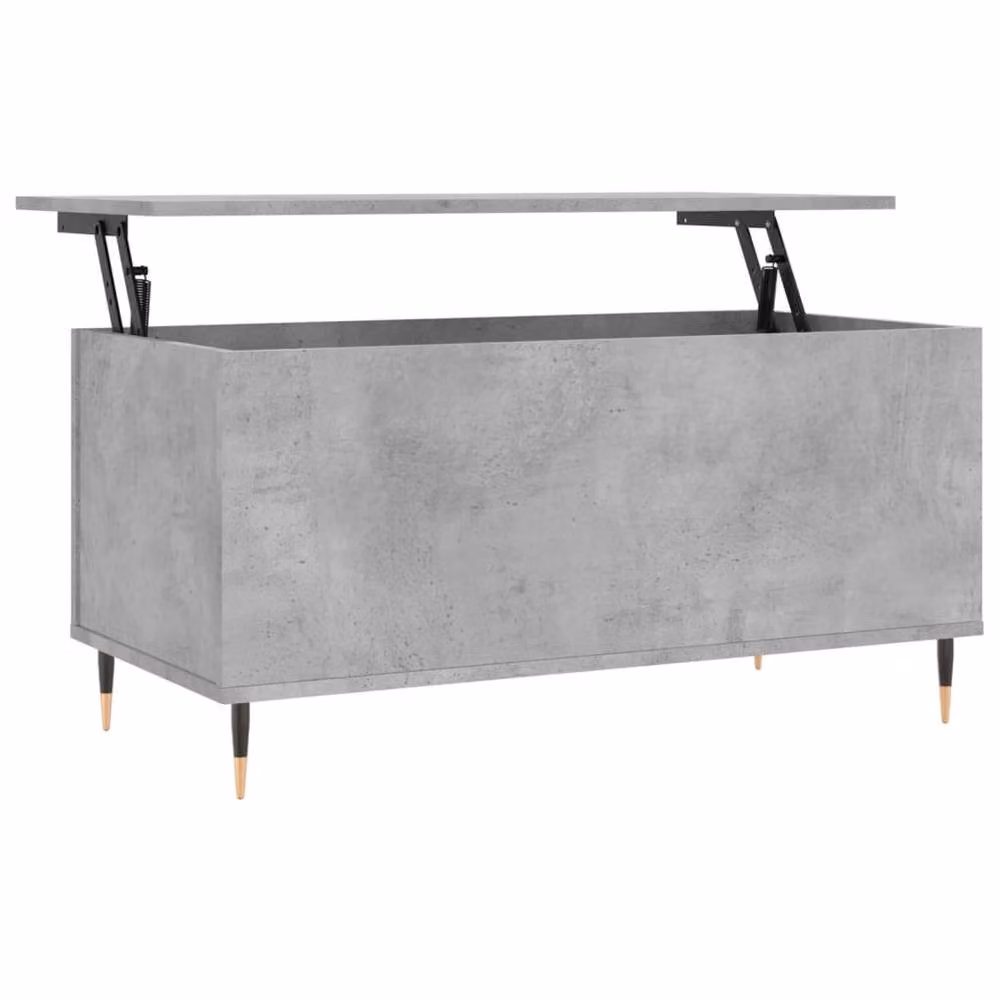 Berkfield Home Modern Rectangular Coffee Table in Grey with Lift Mechanism, W/D/H: 90 x 44.5 x 45 cm – 2