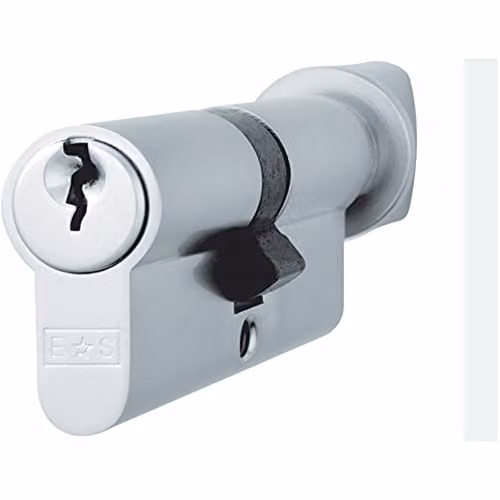 Loops 60mm Euro Cylinder and Thumbturn Lock in Satin Chrome