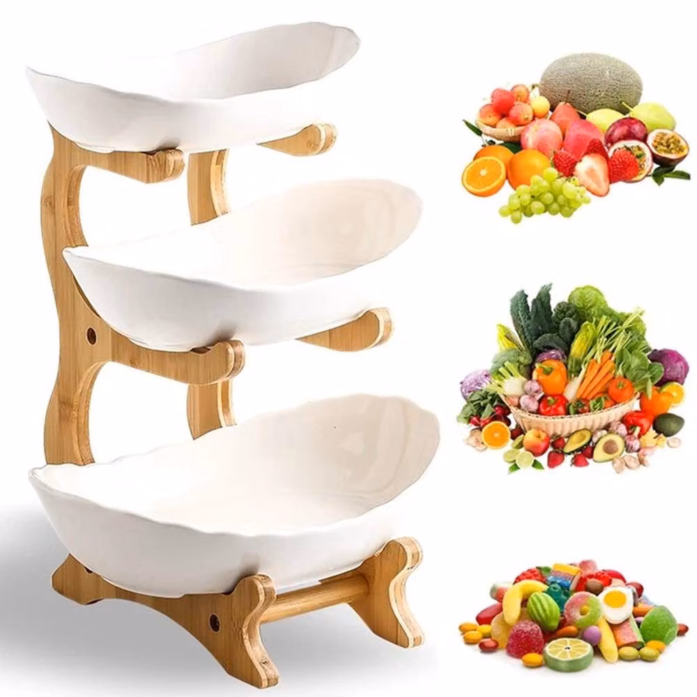 KORVIXA 3 Tier Fruit Bowl Serving Bowls in White – 2