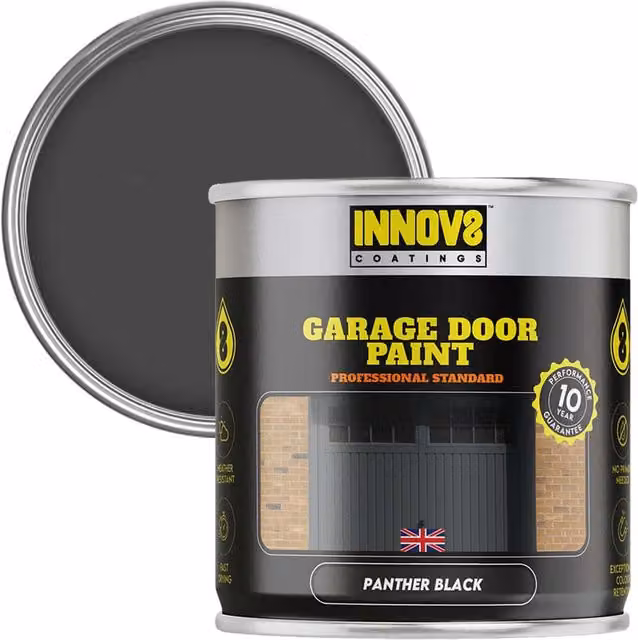 Innov8 Coatings Black Metal Paint with Satin Gloss Finish, 0.75 l