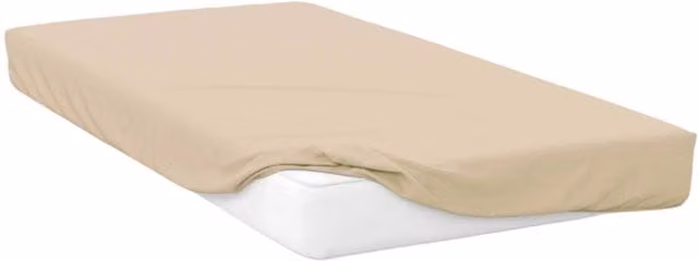 Belledorm 400 Thread Count Egyptian Cotton Extra Deep Fitted Sheet, Beige, 200 x 200 cm