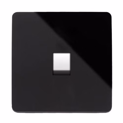 Trendi Switch Artistic Modern Glossy Black Flush Telephone Socket – 2