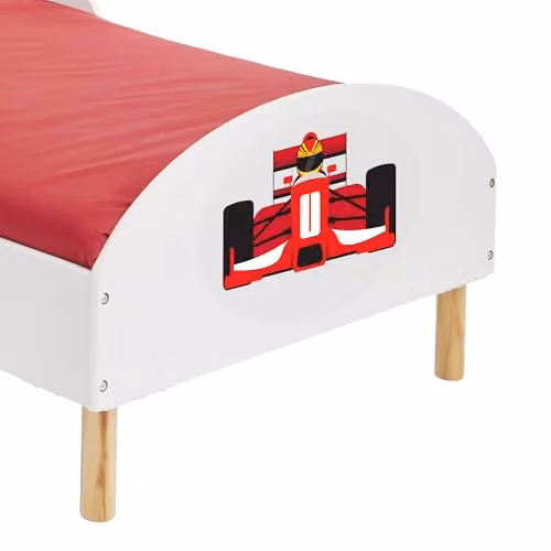 Liberty House Toys Formula 1 Kids Toddler Bed in White, H68 x W74 x D144 cm – 2
