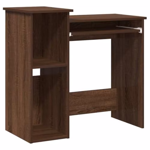 vidaXL Modern Computer Desk in Brown, W/D/H: 84 x 40 x 78 cm