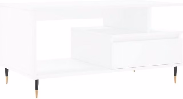 Berkfield Home Modern White Coffee Table with Lift Mechanism, W/D/H: 90 x 49 x 45 cm