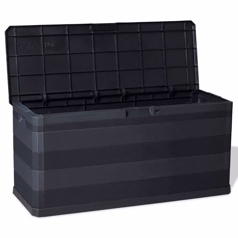 Berkfield Home Garden Storage Box in Black, W/D/H: 117 x 45 x 56 cm – 5
