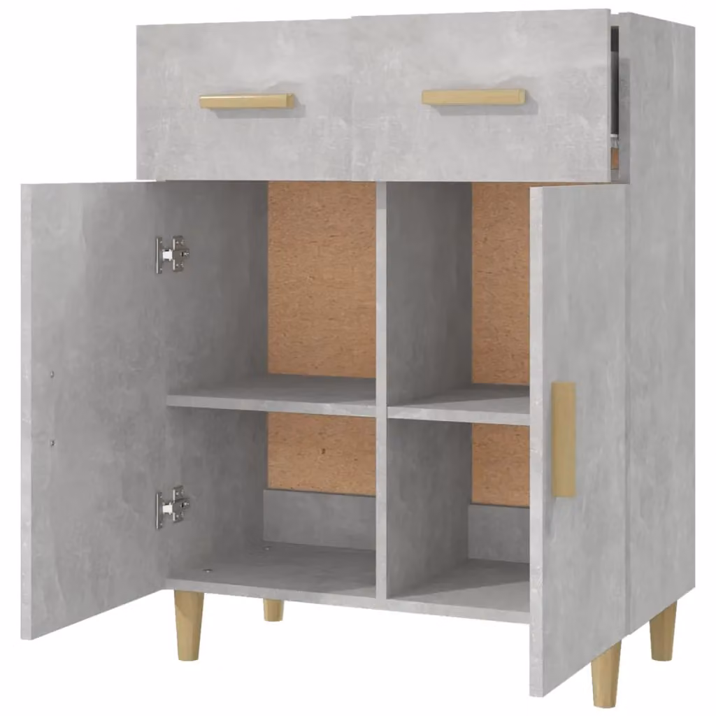 Berkfield Home Sideboard in Concrete Grey, W/D/H: 69.5 x 34 x 90 cm – 2