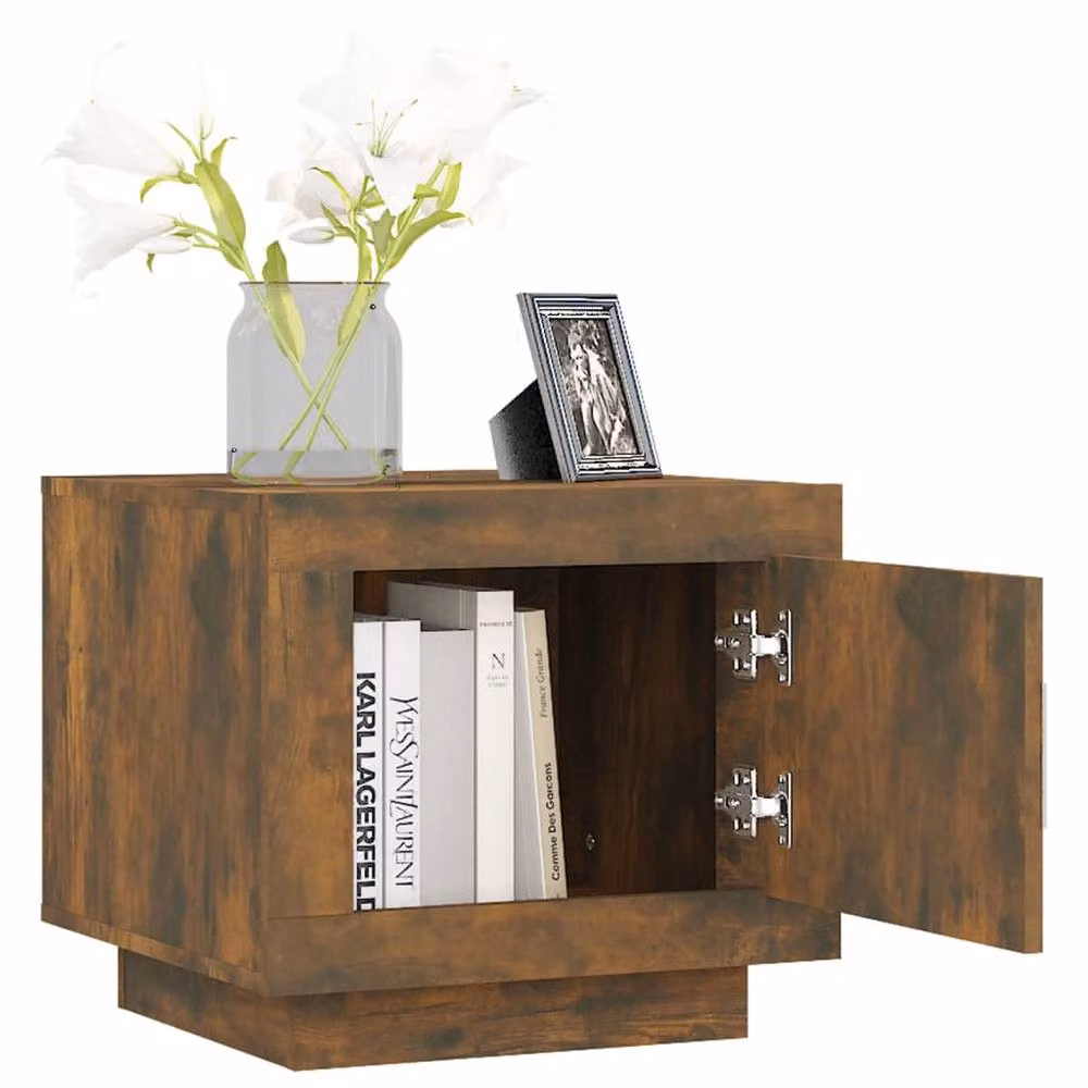 Berkfield Home Decorative Coffee Table in Smoked Oak Brown, W/D/H: 51 x 50 x 45 cm – 5