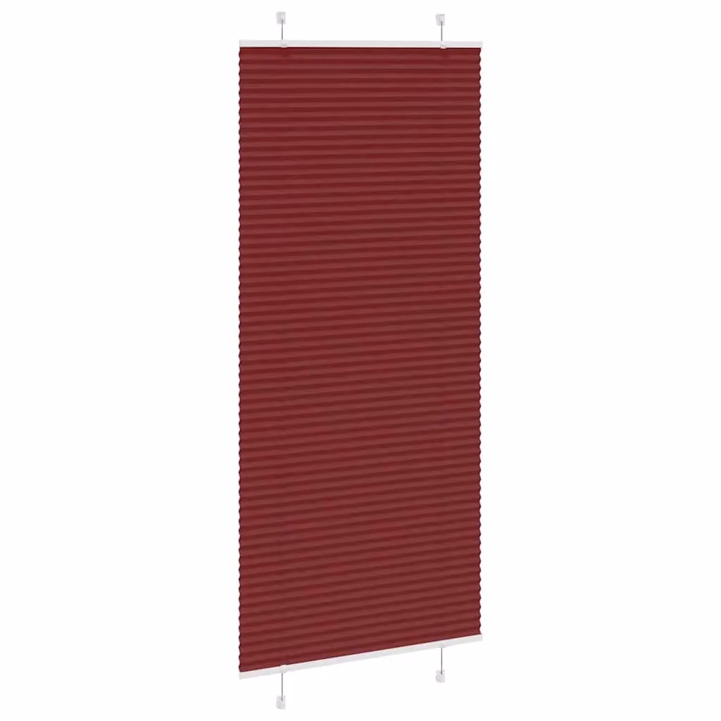 Berkfield Home Single Pleat Corded Blind in Bordeaux Red, W: 84.4 cm, H: 200 cm, Semi-Transparent Polyester Fabric – 3