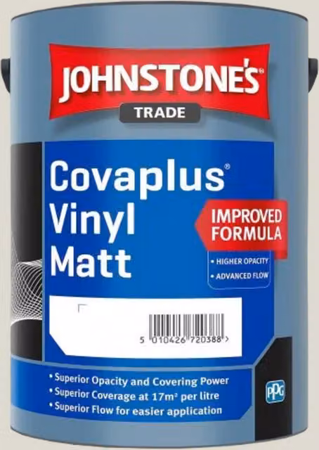 Johnstone's Covaplus Matt Dispersion Paint in Ivory, 5 l