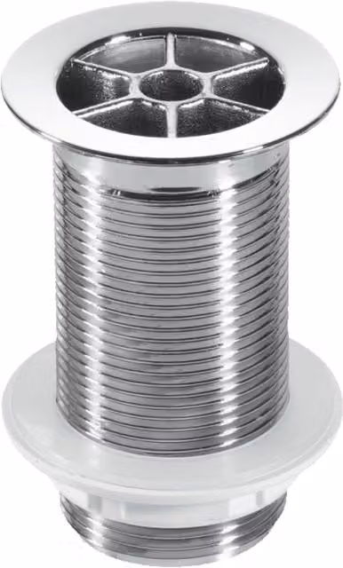 McAlpine 1.25 inch Urinal Waste with 60mm Flange CWU1A in Silver Chrome Plastic