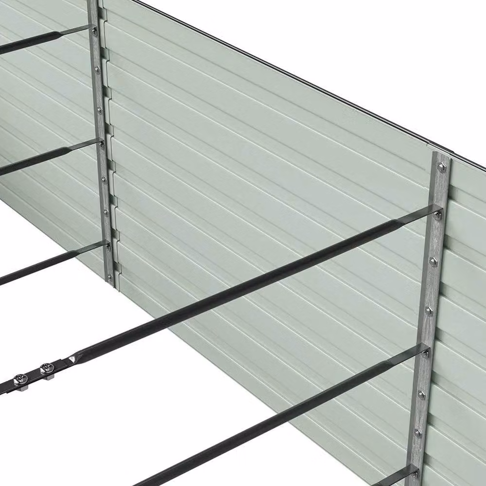 NESTLUNE Galvanised Steel Raised Garden Bed in Petrol Green, W/D/H: 120 x 60 x 120 cm – 3