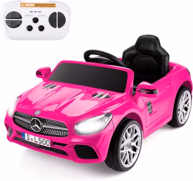 Xootz Mercedes-Benz SL Electric Ride On Car with Light and Sound in Pink