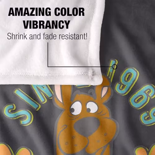 LOGOVISION Scooby Doo In The Middle Super Soft Silky Touch Fleece Throw Blanket, Multicolour, W/D/H: 91 x 147 cm – 3