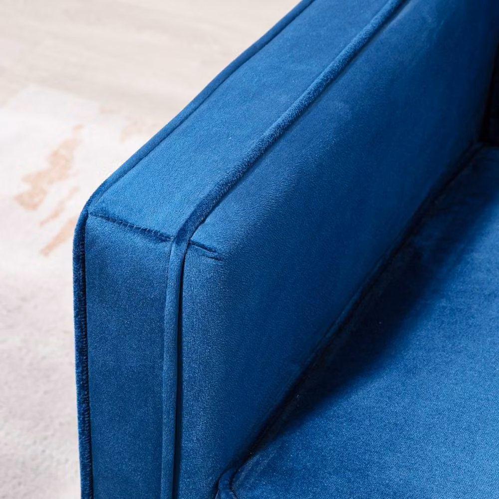 Wyld Haus Pariha Susa 3 Seater Velvet Blue Sofa Bed – 7