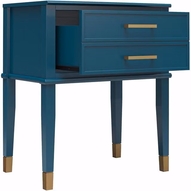 Westerleigh Moroccan Blue and Gold Square End Table