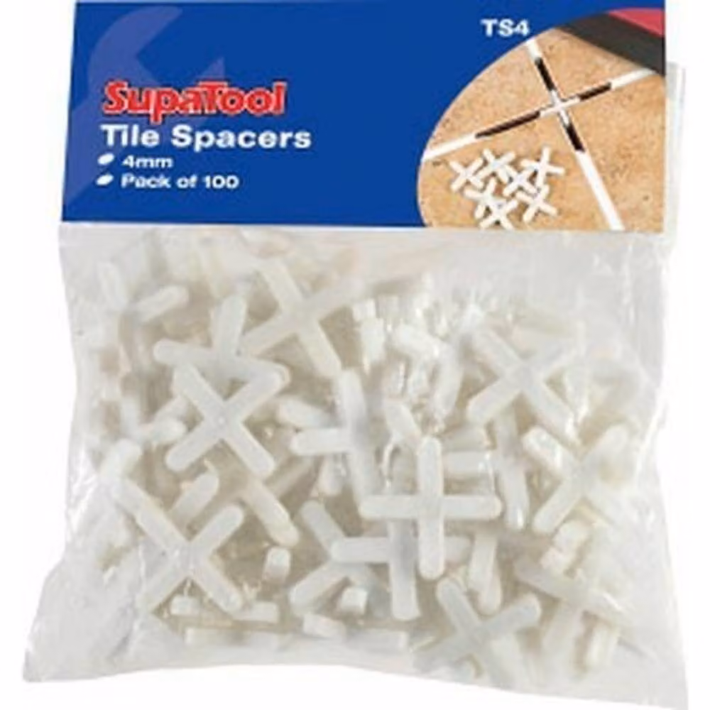 SupaTool White Plastic Tile Spacer Wedges 4mm – 2